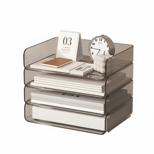 4-Tier Paper Tray Desk Organizer — Home Office Filing System - product photo