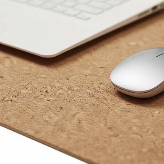Natural Cork Desk Mat — XXL Home Office & Desk Pad - material detail
