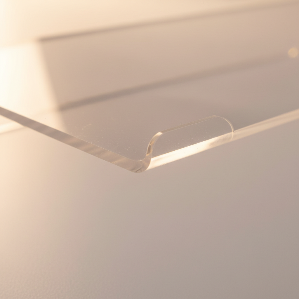 Clear Acrylic Keyboard Stand — Ergonomic Tilt for Desk Setups - close-up
