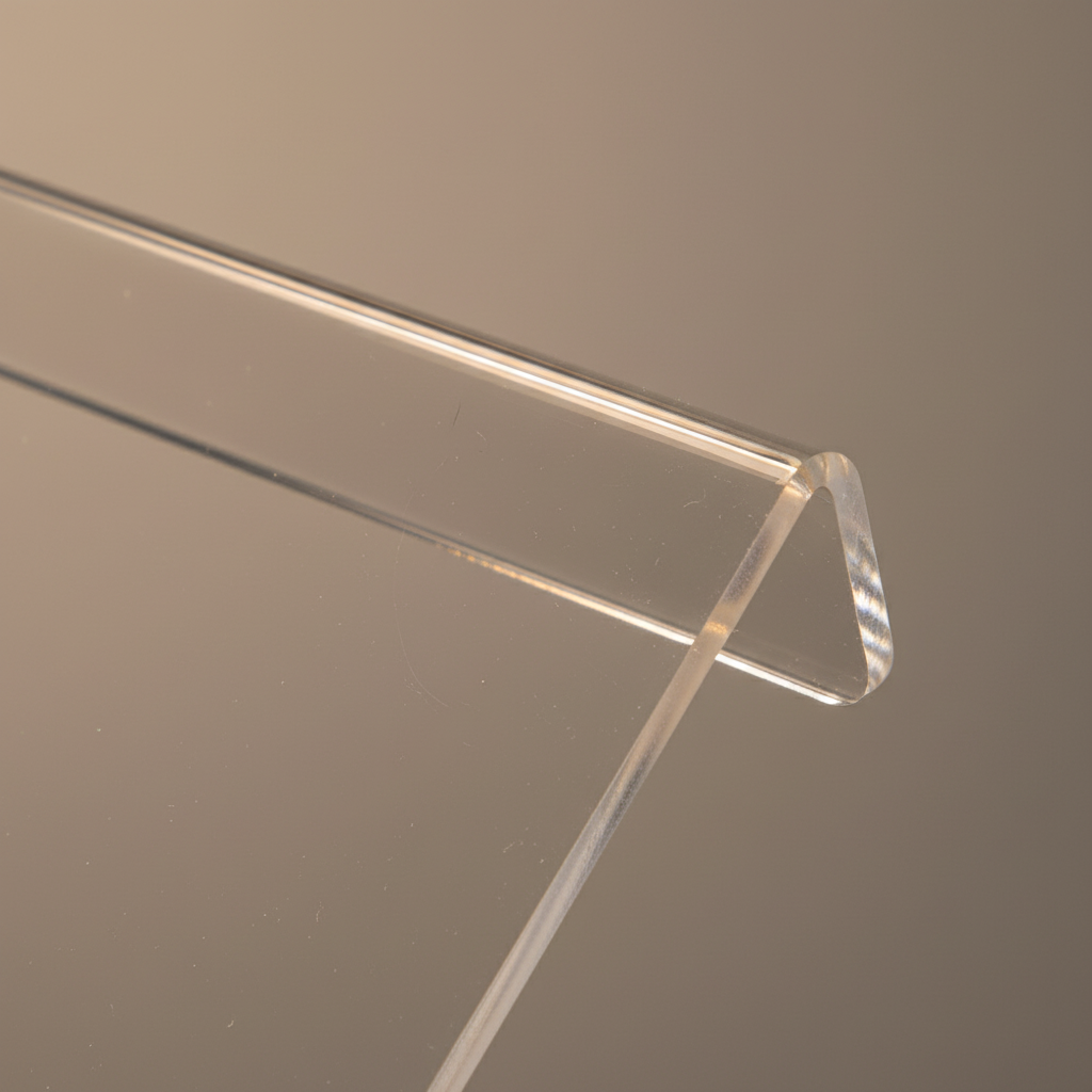Clear Acrylic Keyboard Stand — Ergonomic Tilt for Desk Setups - material detail