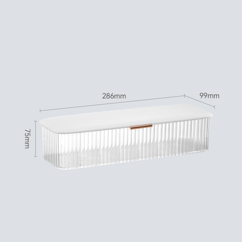 8-Compartment Cable Storage Box - White