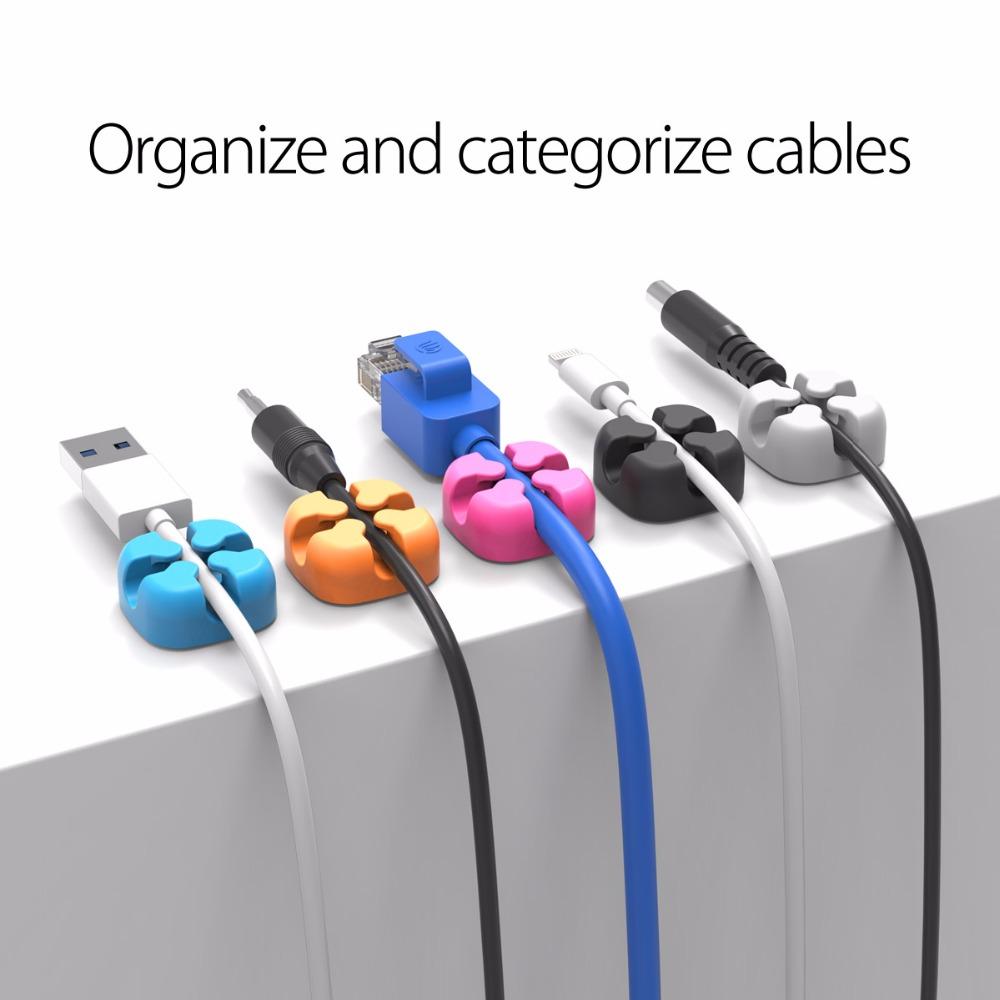Silicone Cable Clips 10-Pack — detail view for clean desk setup