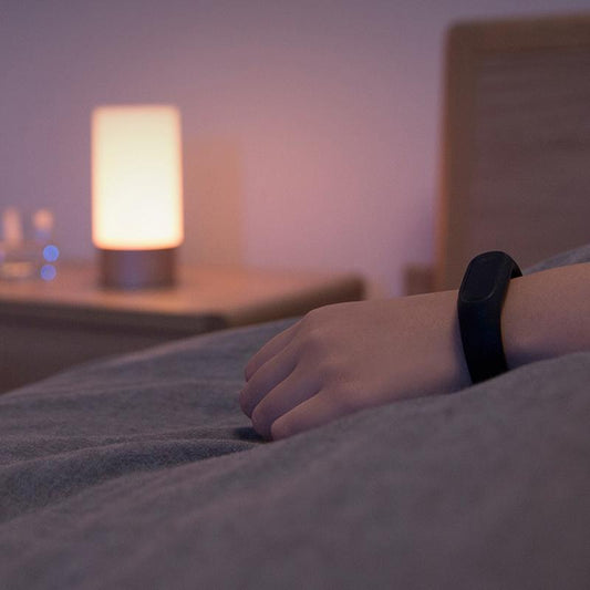 Smart Bedside Lamp in use on a home office desk