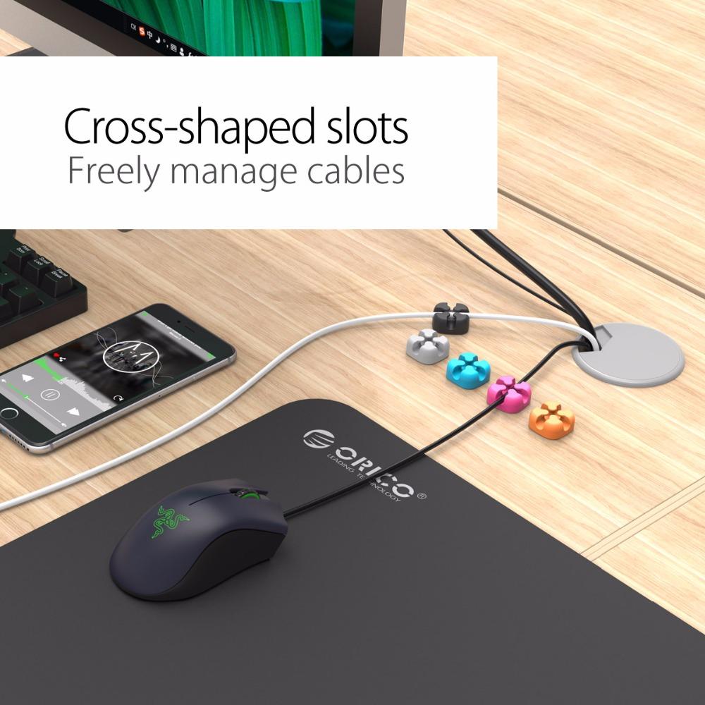 Silicone Cable Clips 10-Pack — detail view for clean desk setup