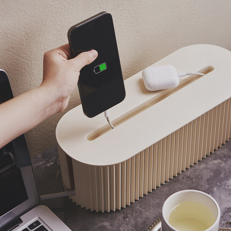 Cable Management Box — detail view for clean desk setup
