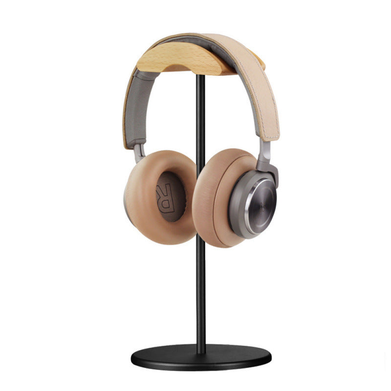 Walnut & Aluminum Headphone Stand - EJ5B [Beech Wood + Aluminum Alloy] - Black
