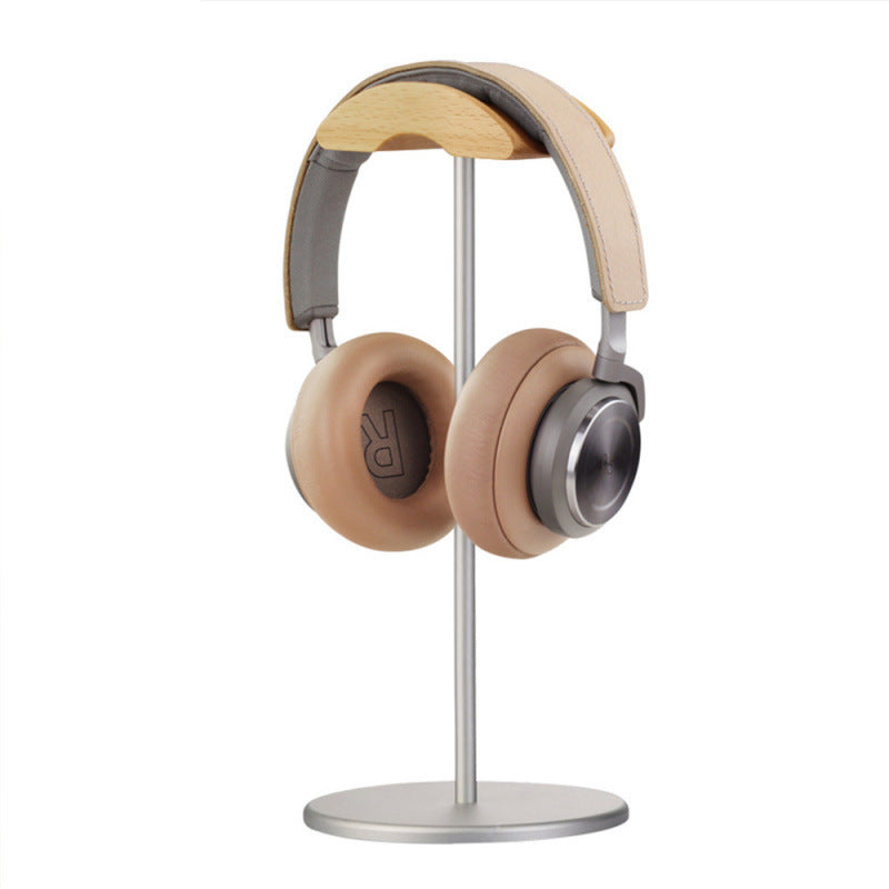 Walnut & Aluminum Headphone Stand - EJ5S [Beech Wood + Aluminum Alloy] - Silver