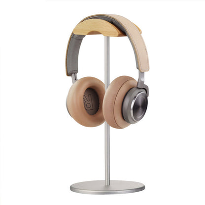 Walnut & Aluminum Headphone Stand - EJ5S [Beech Wood + Aluminum Alloy] - Silver