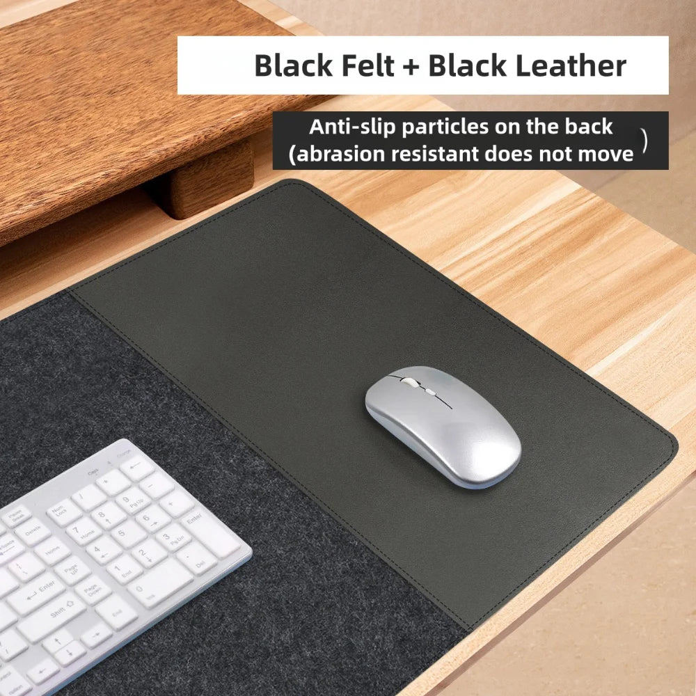 Double-Sided Desk Mat - Black-Black / 90x40cm