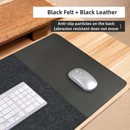 Double-Sided Desk Mat - Black-Black / 90x40cm