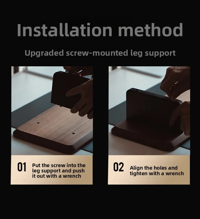 Black Walnut Monitor Stand - lifestyle shot