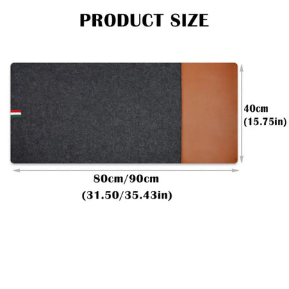 Double-Sided Desk Mat in use on a WFH desk setup