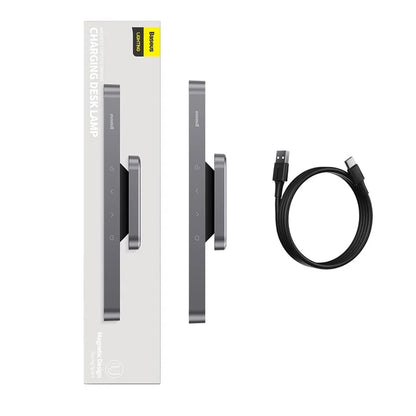 Magnetic Rechargeable Desk Lamp in use on a WFH desk setup