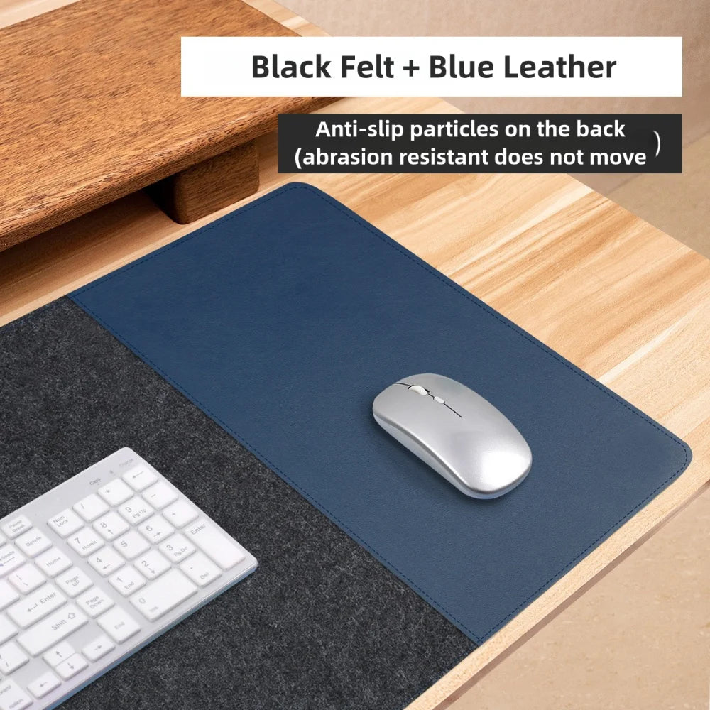 Double-Sided Desk Mat - Black-Blue / 90x40cm