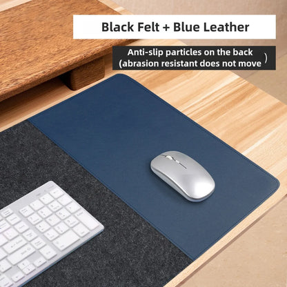 Double-Sided Desk Mat - Black-Blue / 90x40cm