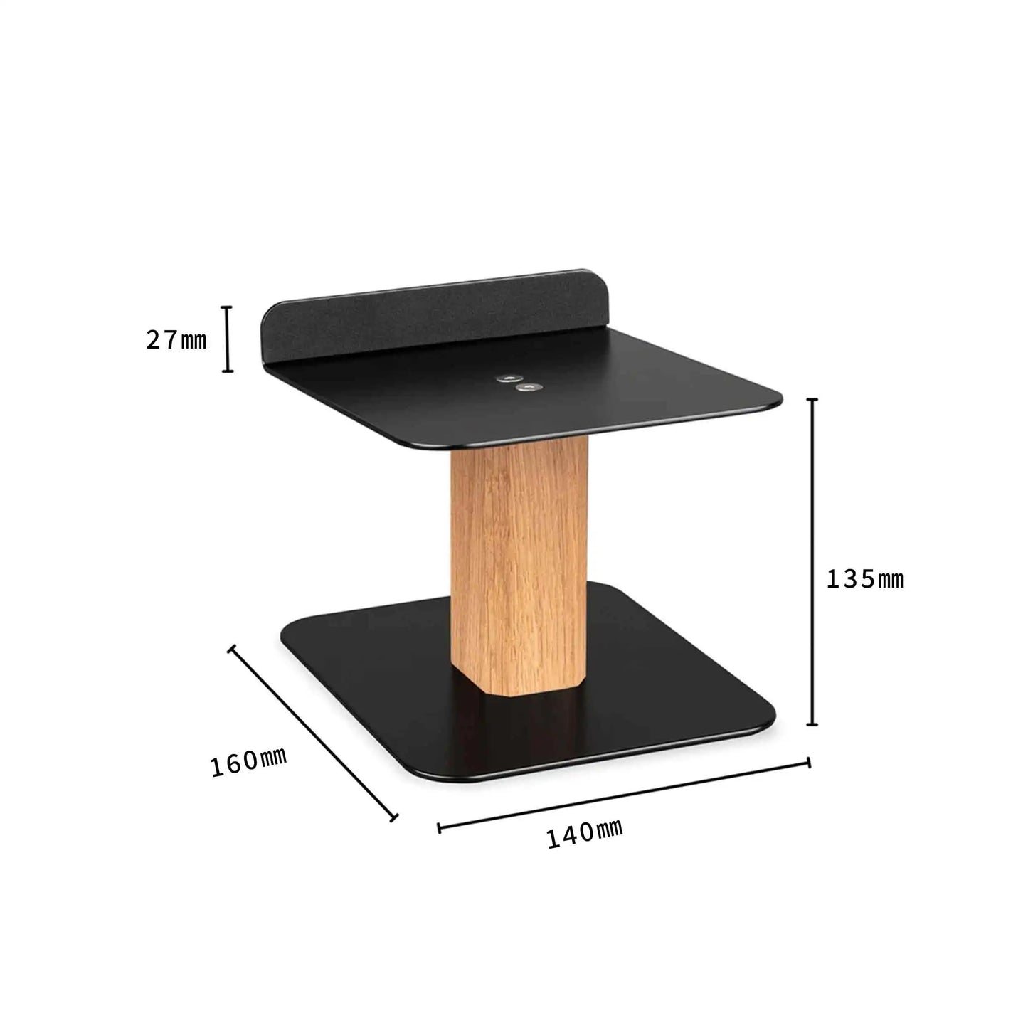 Black Walnut Speaker Stands for a minimalist desk setup — product front view