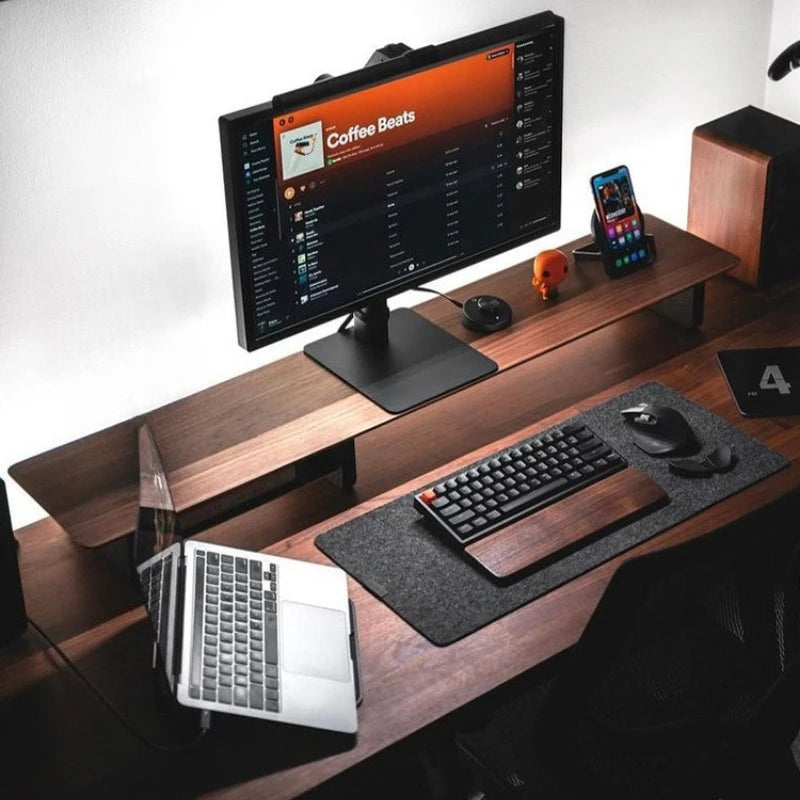 Black Walnut Monitor Stand - dimensions