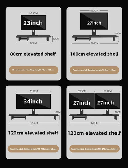 Black Walnut Monitor Stand - close-up