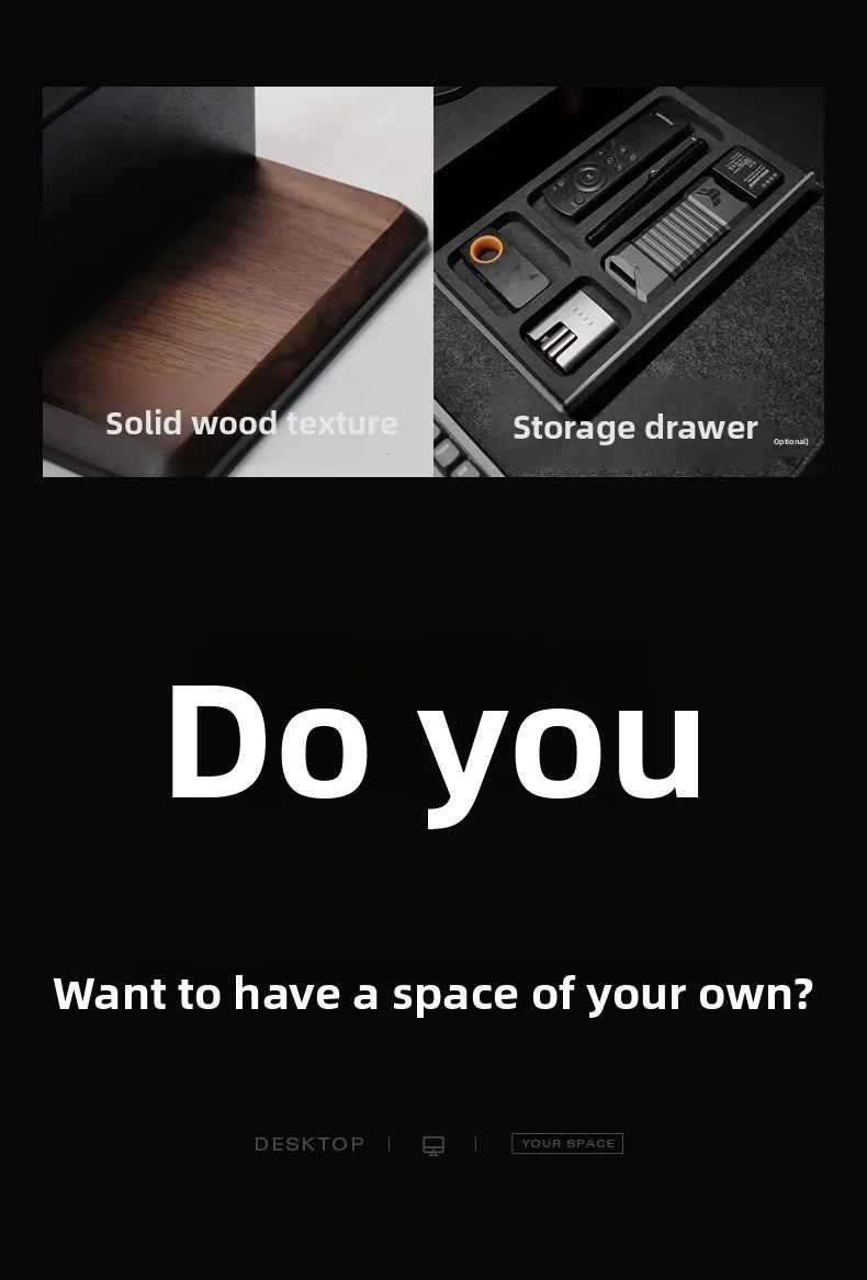 Black Walnut Monitor Stand - features