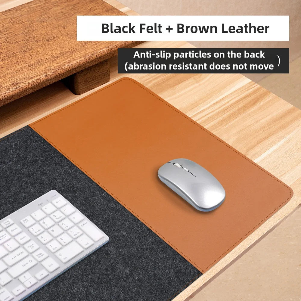 Double-Sided Desk Mat - Black-Brown / 90x40cm