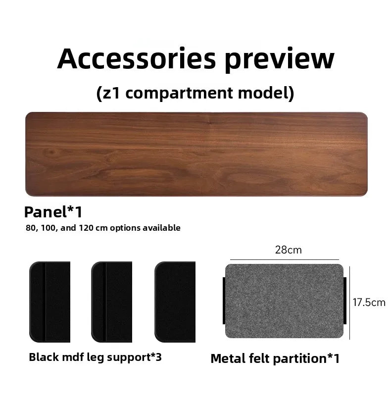 Black Walnut Monitor Stand - side view