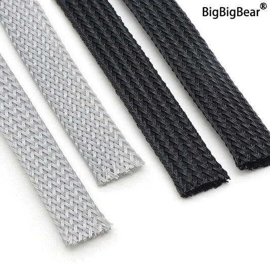 Expandable Braided Cable Sleeve for a clean desk setup — product front view