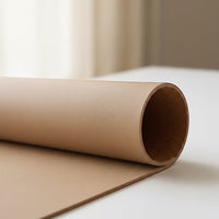 Belcrest reversible desk pad in tan vegan leather and cork. Protects desk from spills and scratches.