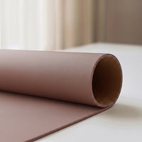 Belcrest reversible desk pad in dusty rose vegan leather and cork. Protects desk, enhances grip and mouse tracking.