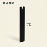 Belcrest black aluminum alloy adjustable standing desk cable management system, 14.6 inches tall.