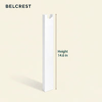 Belcrest white aluminum alloy adjustable standing desk cable management system, 14.6 inches tall.