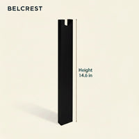 Belcrest white aluminum alloy adjustable standing desk cable management system, 14.6 inches tall.