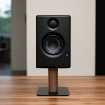 Black Walnut Speaker Stands — Desktop Audio Risers for Setup - alternate view