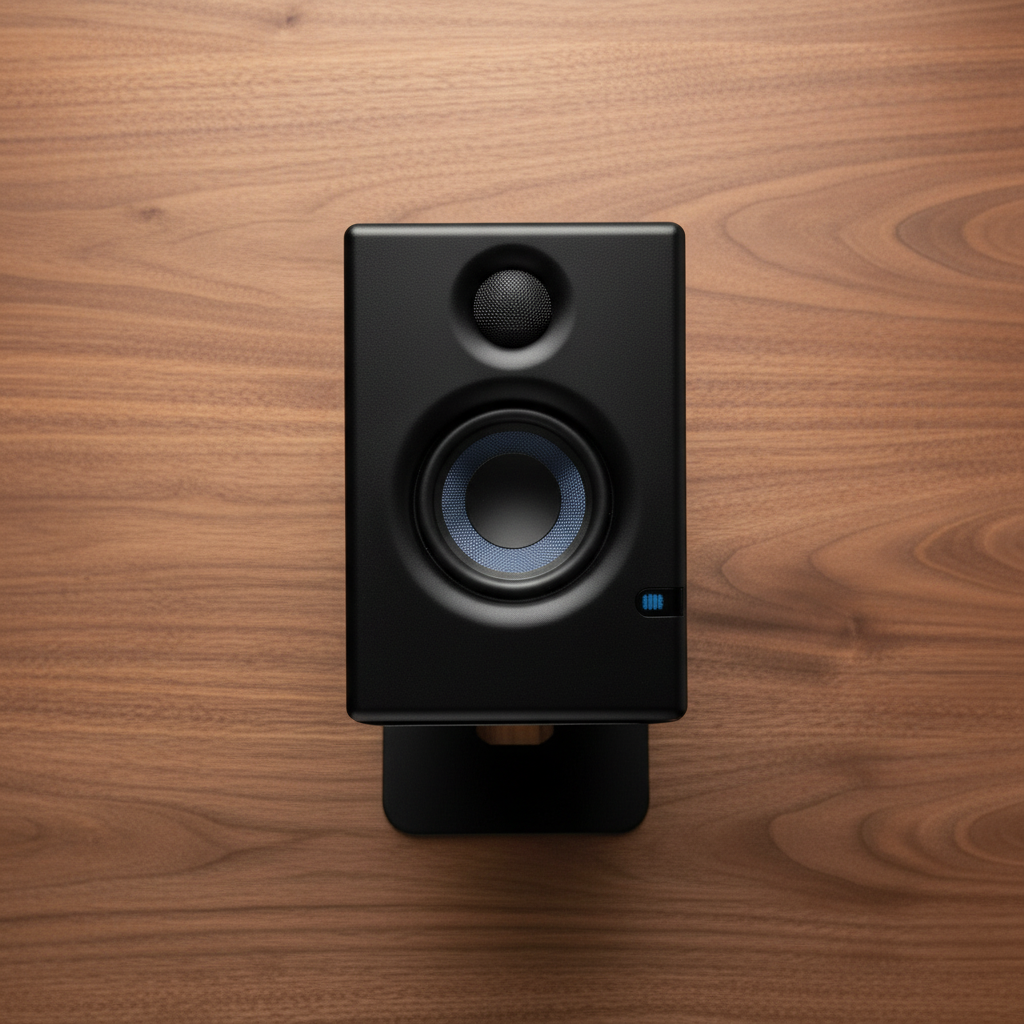 Black Walnut Speaker Stands — Desktop Audio Risers for Setup - alternate view