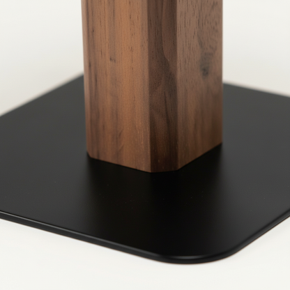 Black Walnut Speaker Stands — Desktop Audio Risers for Setup - close-up