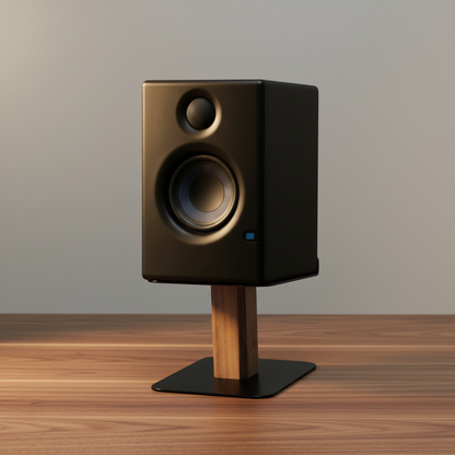 Black Walnut Speaker Stands — Desktop Audio Risers for Setup - product photo