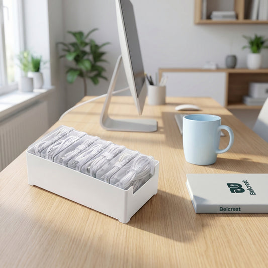 Desktop Cable Storage Box With Compartments lifestyle image 1
