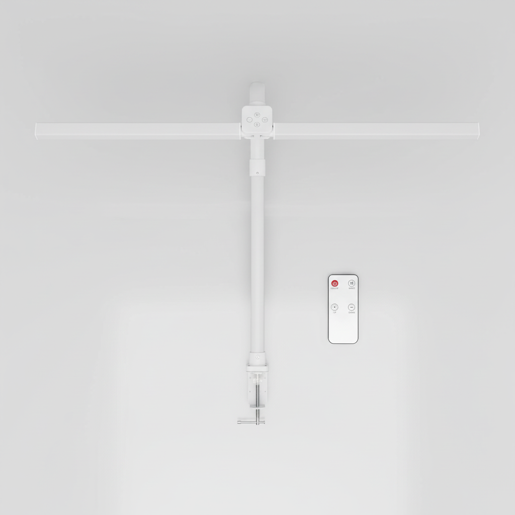 Dual-Head LED Desk Lamp — Wide Coverage for Desk Setup - alternate view