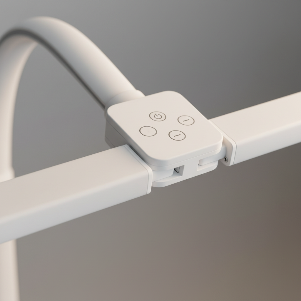 Dual-Head LED Desk Lamp — Wide Coverage for Desk Setup - close-up