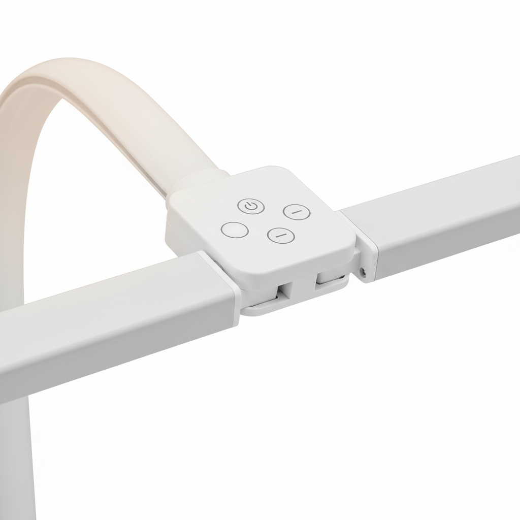 Dual-Head LED Desk Lamp — Wide Coverage for Desk Setup - material detail