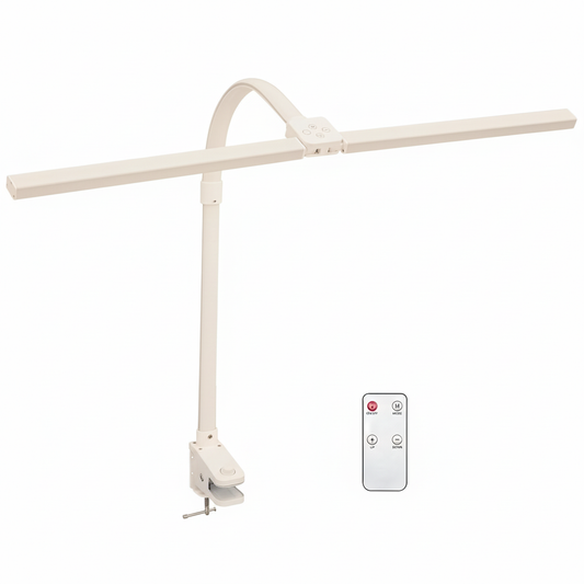 Dual-Head LED Desk Lamp — Wide Coverage for Desk Setup - product photo