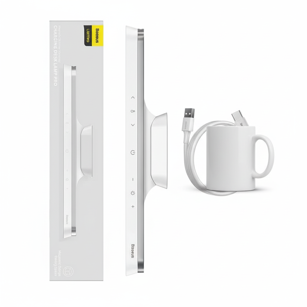 Magnetic Rechargeable Desk Lamp — Eye-Care LED for Home Office - size reference