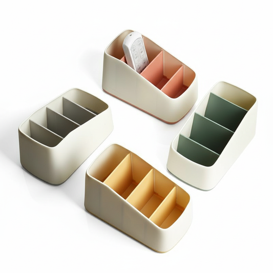 Divided Desktop Caddy — Small Item Organizer for Desk Setups - product photo