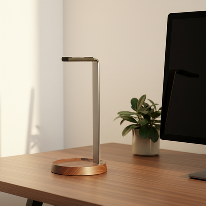 Walnut & Aluminum Headphone Stand